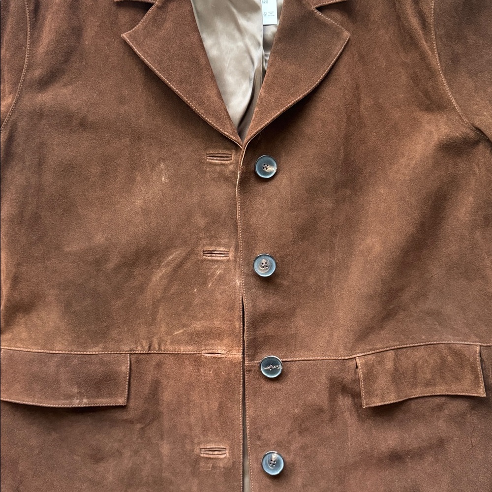 Madewell Single-Breasted Topcoat in Suede Women’s XL Brown Dark Roast NWT - Picture 4 of 9